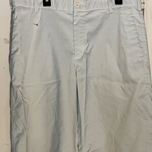 Nike Men's Pinstriped Shorts - Light Blue stripes size 34 golf dri fit